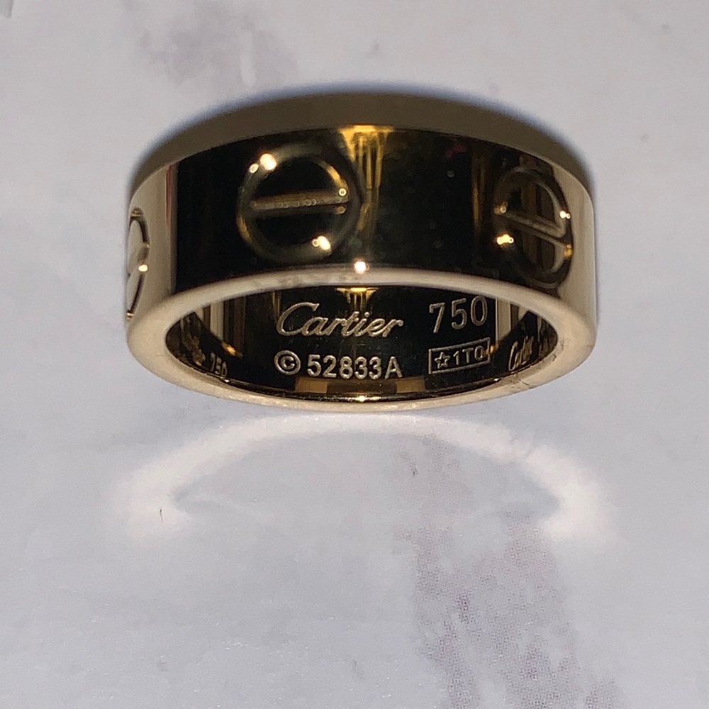 Love Screw Ring - Gold/Yellow Gold - Size 8 - 6MM